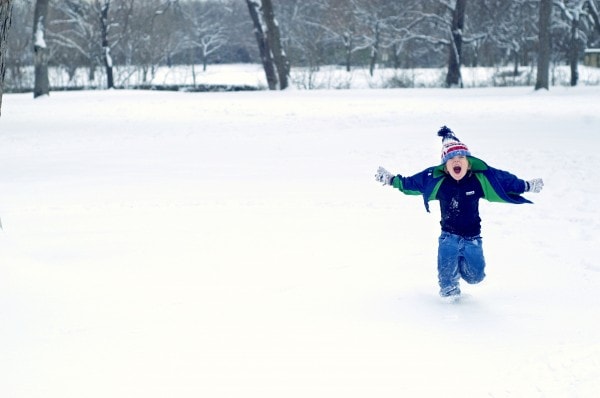 Tanner Braziel in the Snow at the Park in Dallas Tanner Braziel in the Snow at the Park in Dallas