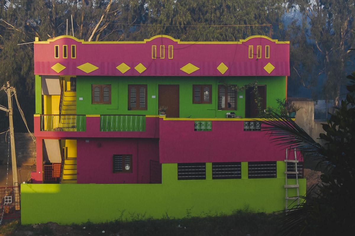 a colorful home in Hosur, India