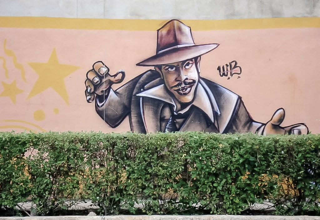Murals, graffiti in Cancun, Mexico