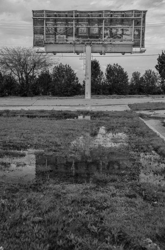 Urban Exploring An Old Rusty Billboard In Arlington, Texas