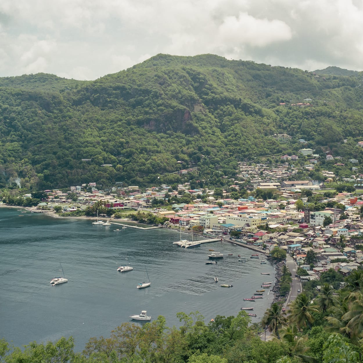 Soufriere bay in St. Lucia