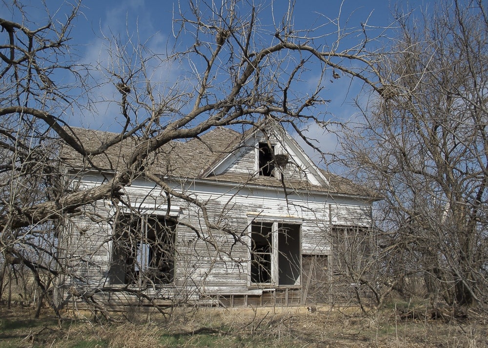 A very creepy dilapidated house