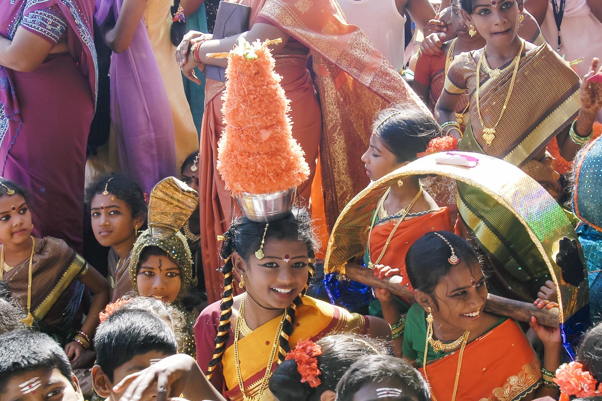 Nagapattinam, India - Beautiful Orphans And A Ring of Fire