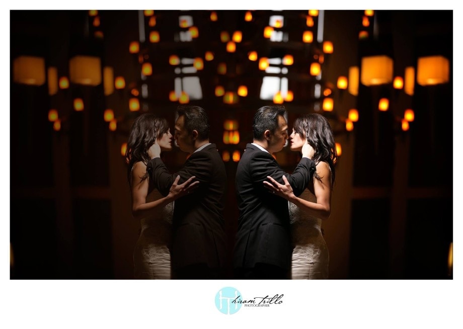 Bride and Groom Reflection by Hiram Trillo