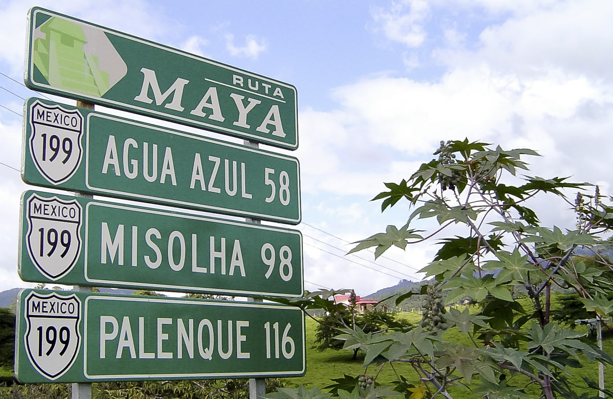 Chiapas Road Sign