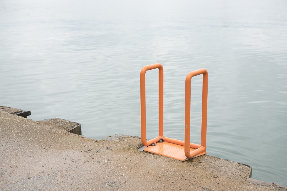 A ladder at Chicago Beach