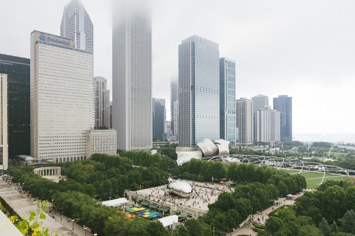 Millennium Park on a foggy day
