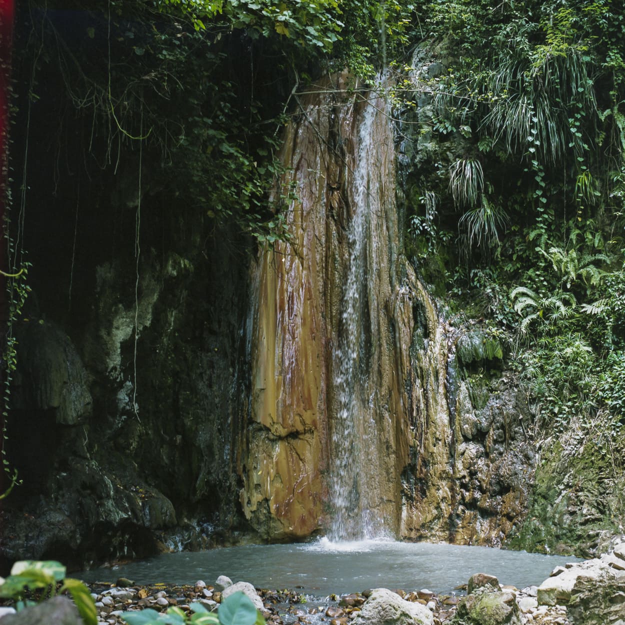 Superman Waterfall in Malgretoute, St. Lucia