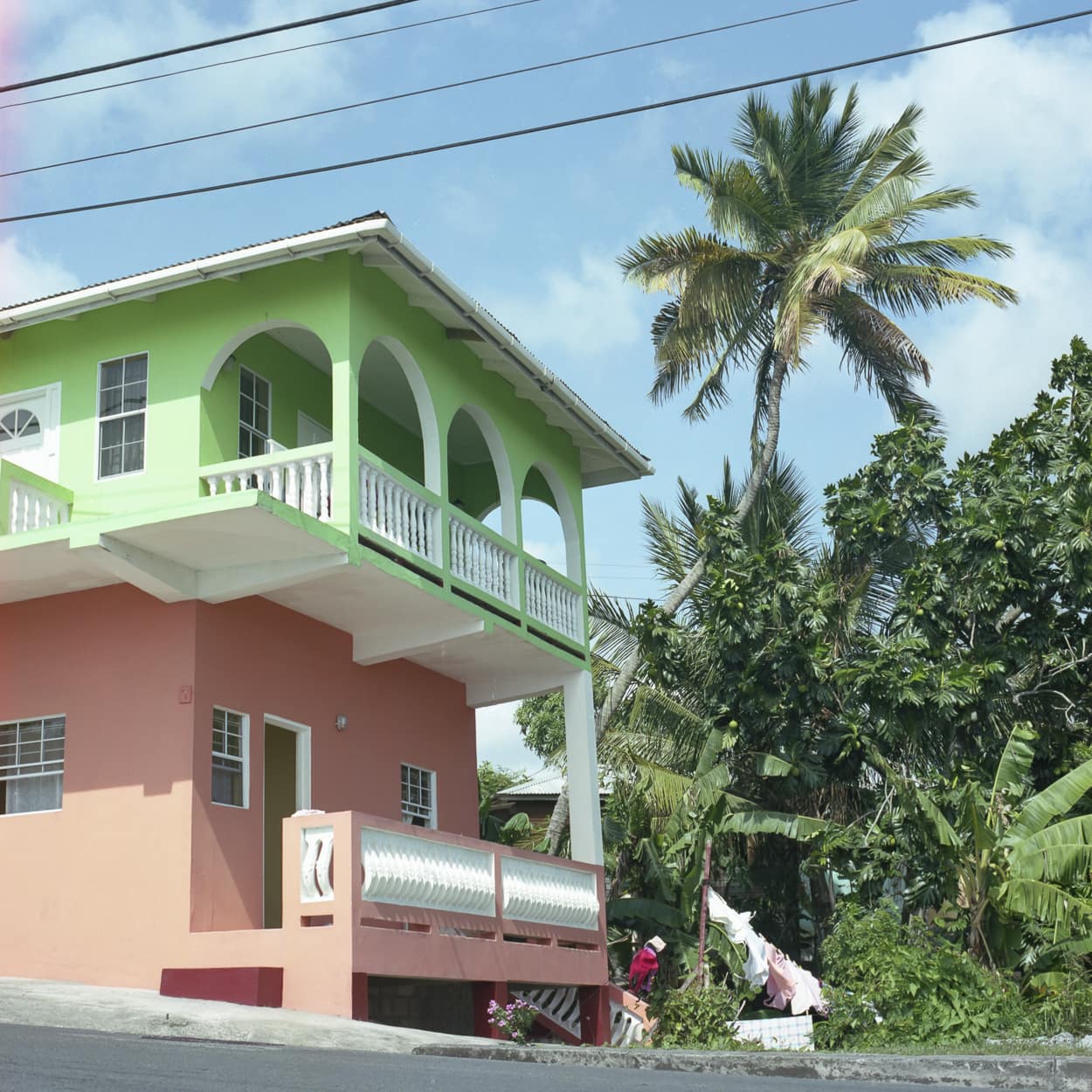 A beautiful and colorful house in St. Lucia