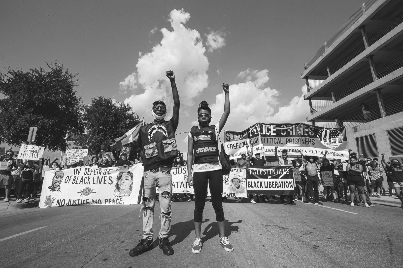 The George Floyd Protest against police brutality in Dallas