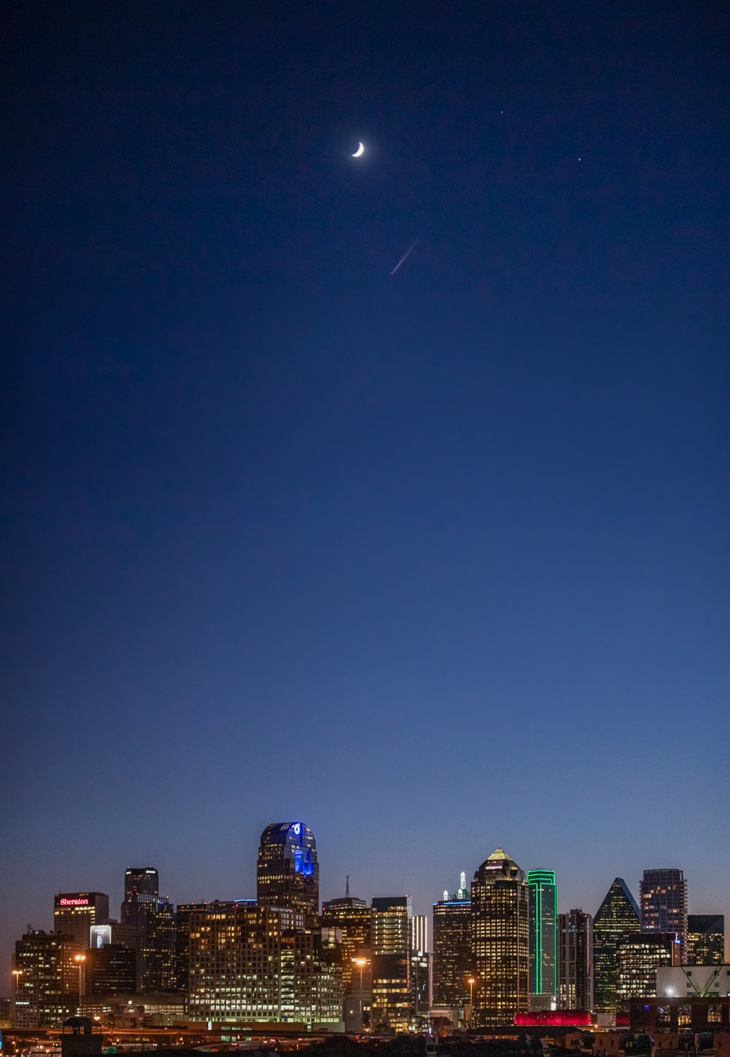 Dallas Skyline Panoramic Photos At Night