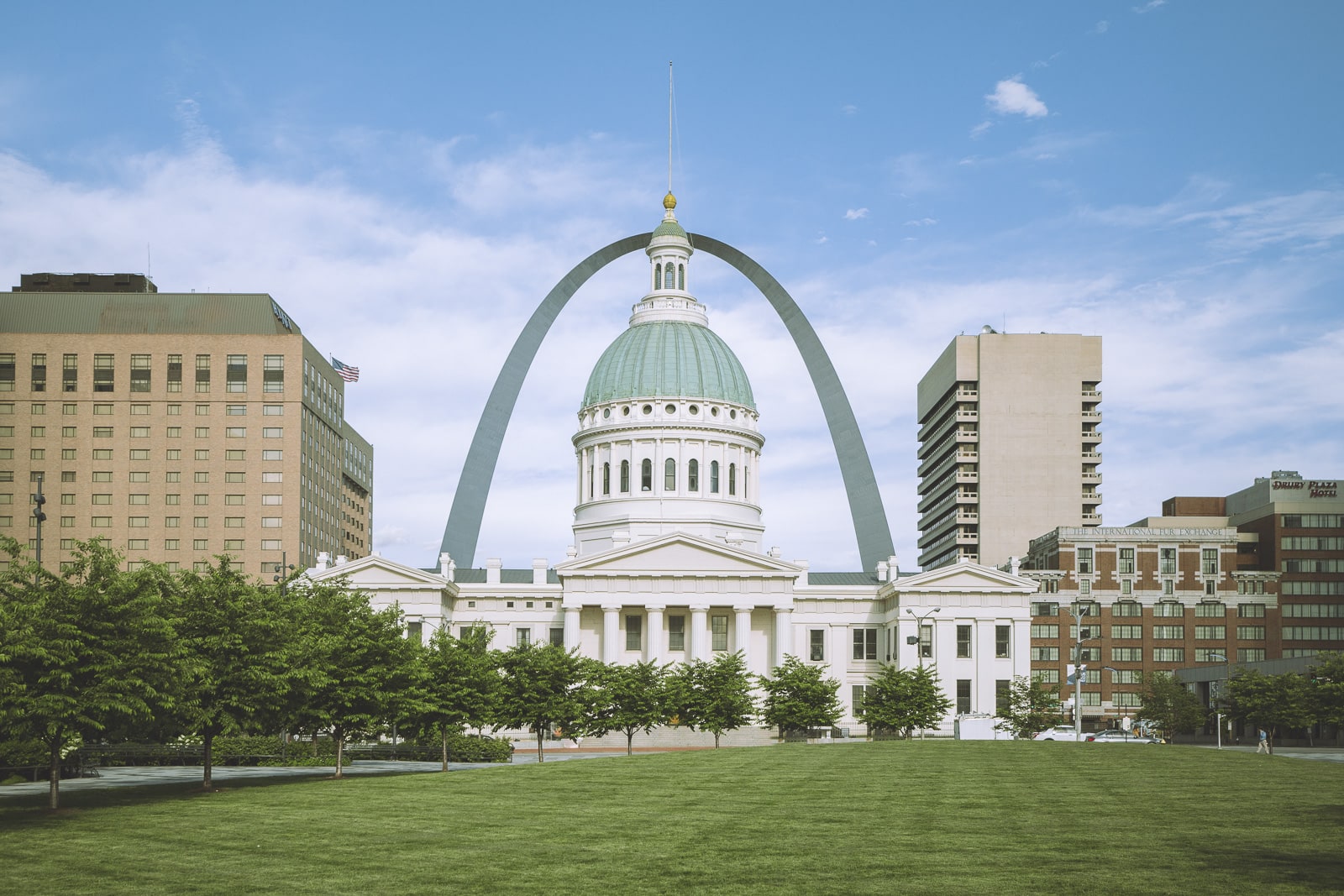 The Gateway Arch from downtown St Louis