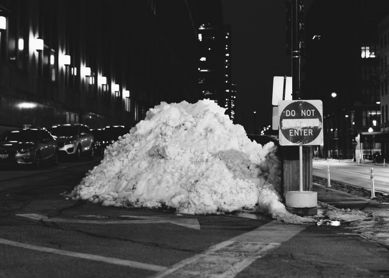 Snow Pile in Downtown Chicago