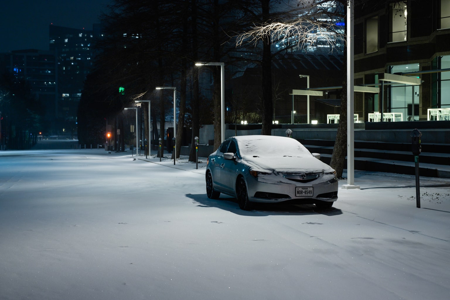 Dallas Snow Storm 2021, Photos Of Downtown And Deep Ellum At Night