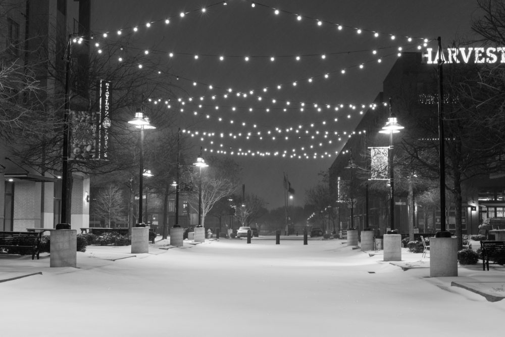 Dallas Snow 2021, Photos Of Downtown And Deep Ellum At Night