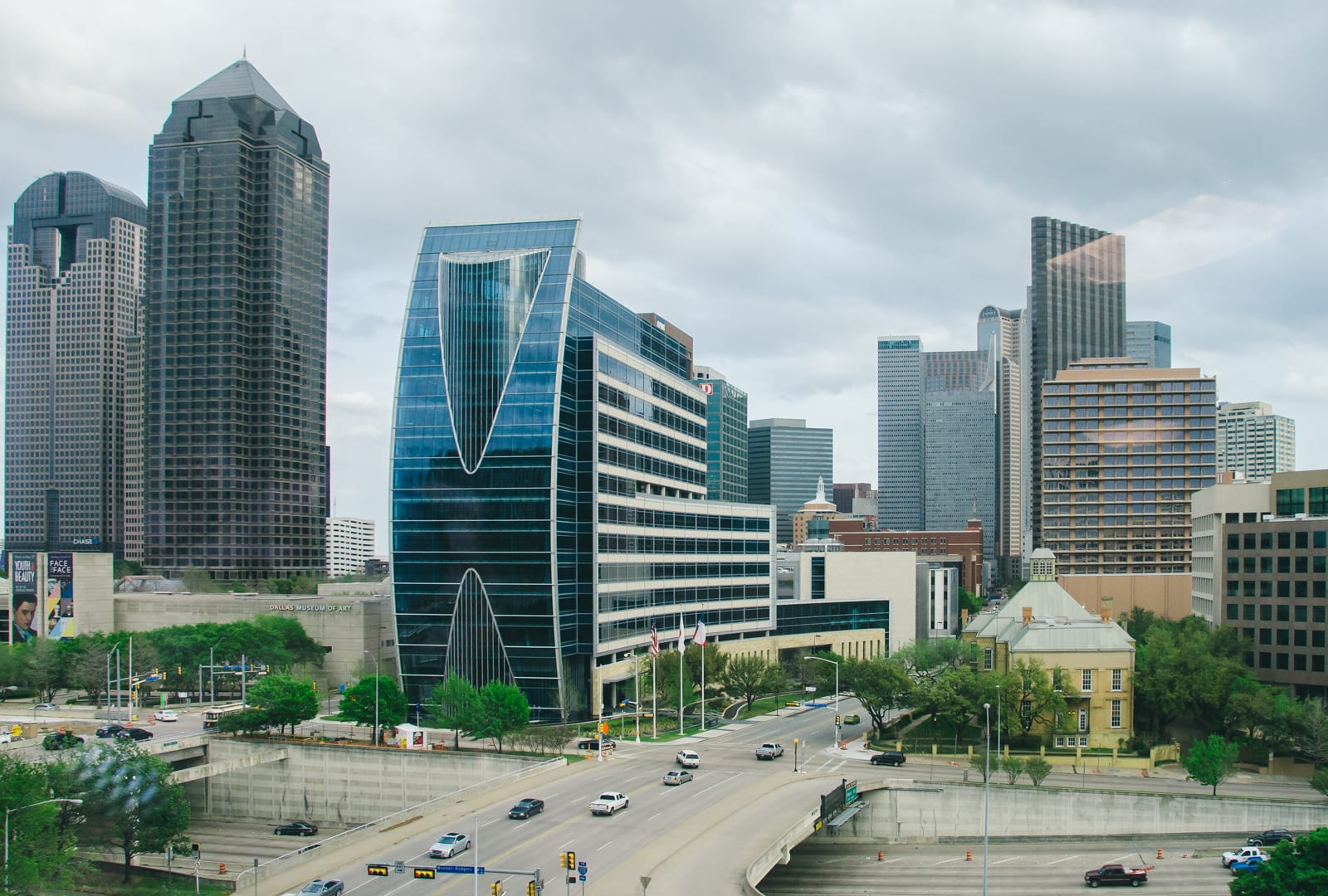 Uptown Dallas right before a storm hit