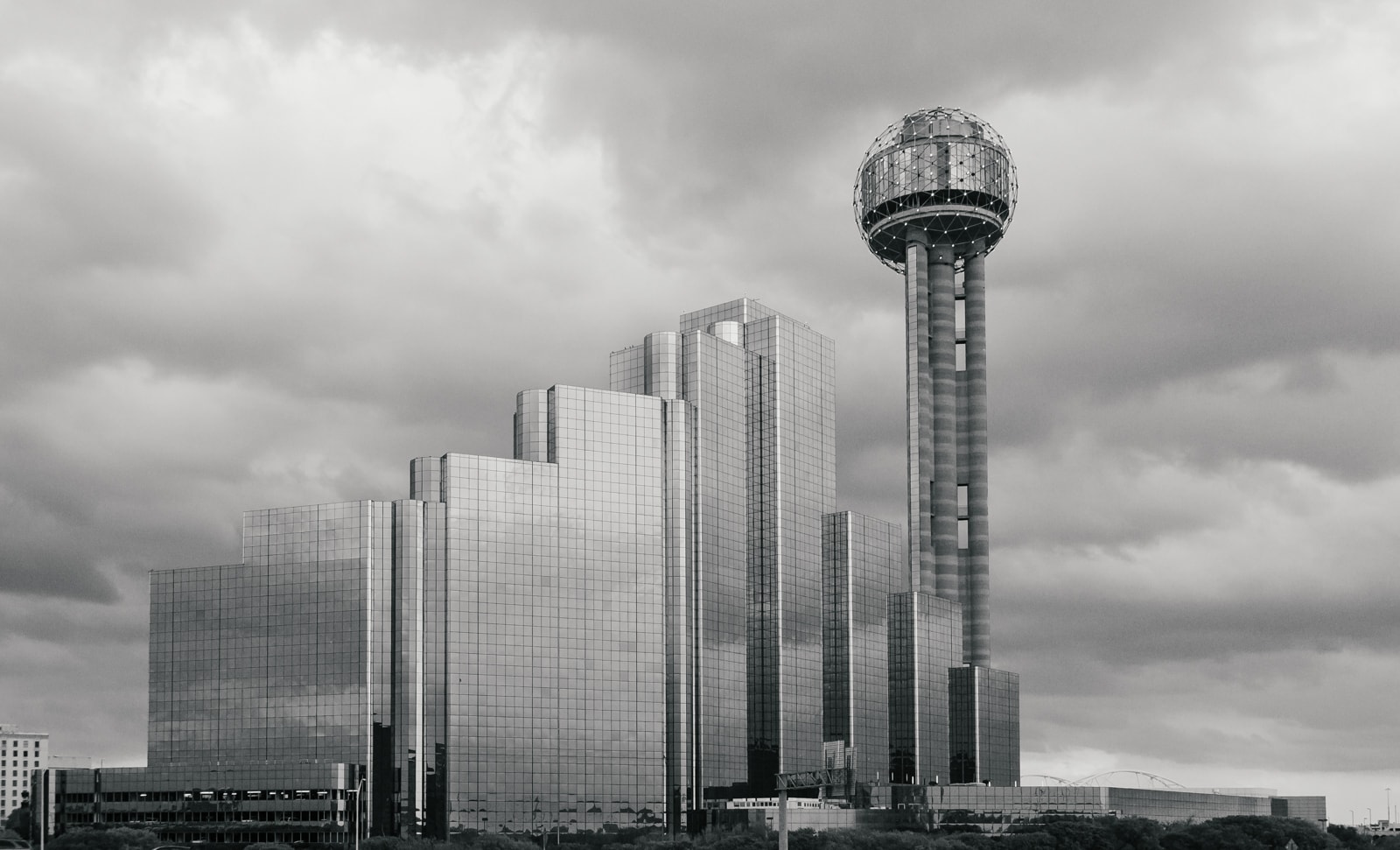 Reunion Tower in a Dallas Storm