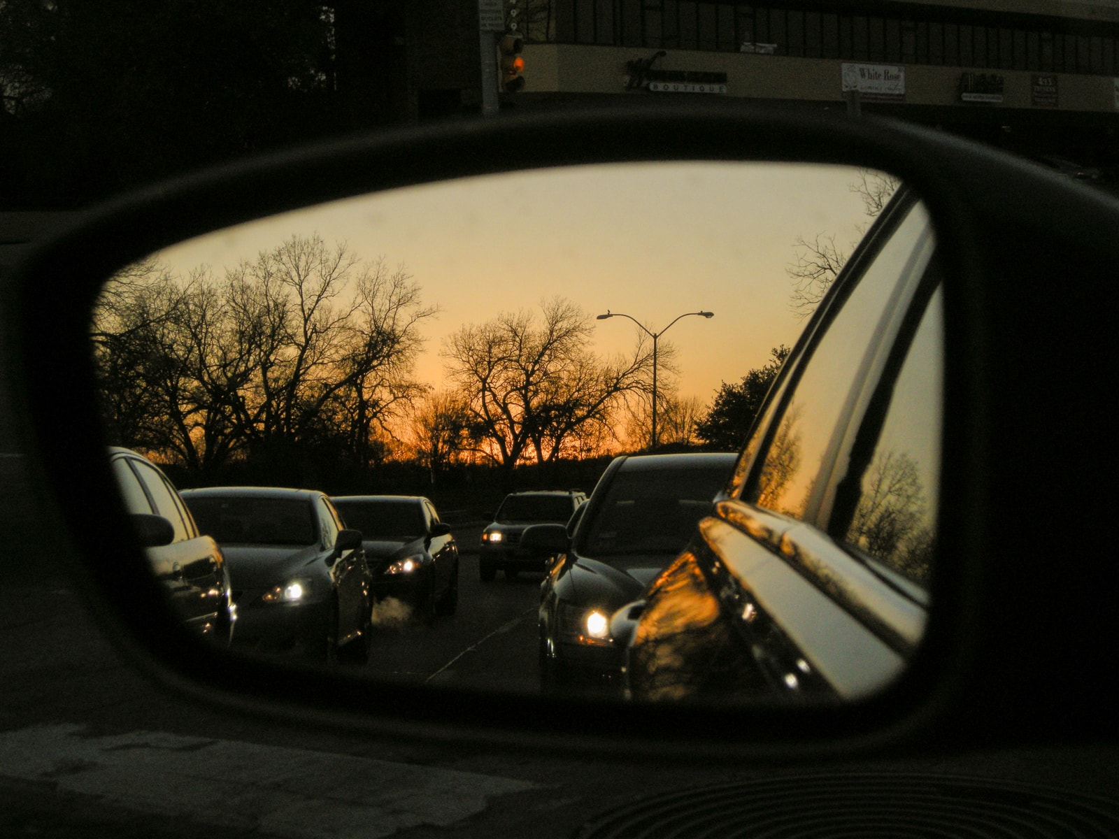 Commuting in Dallas at sunrise