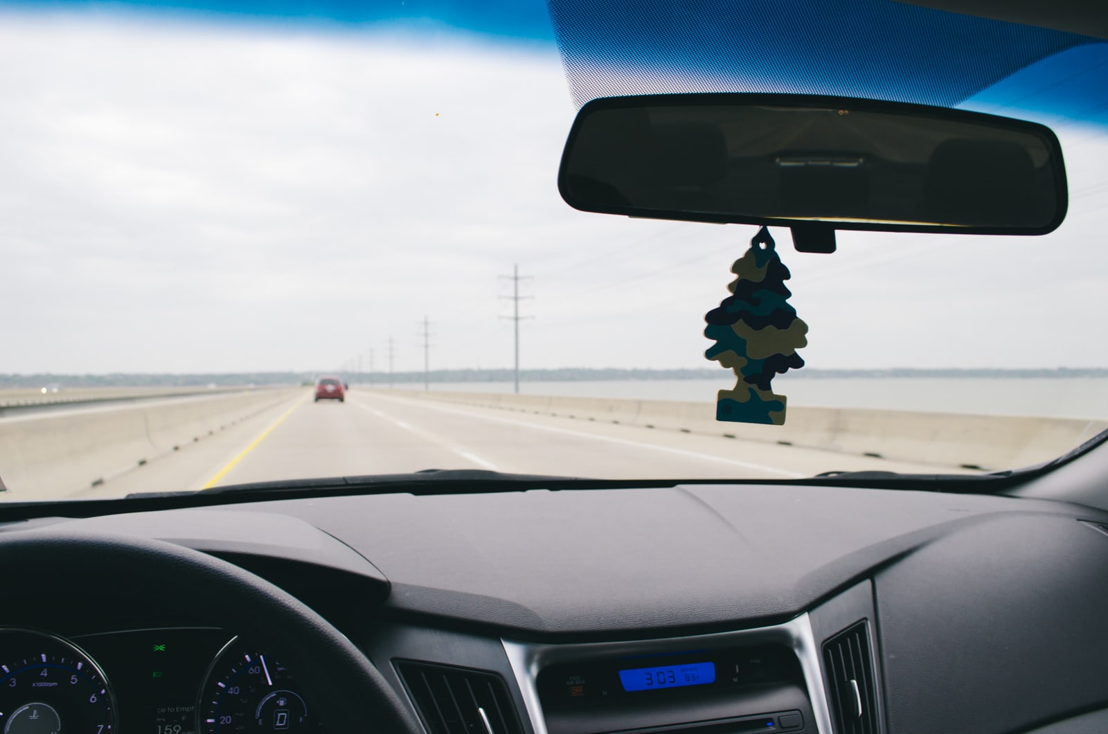 Commuting on a highway 30 bridge over Lake Ray Hubbard