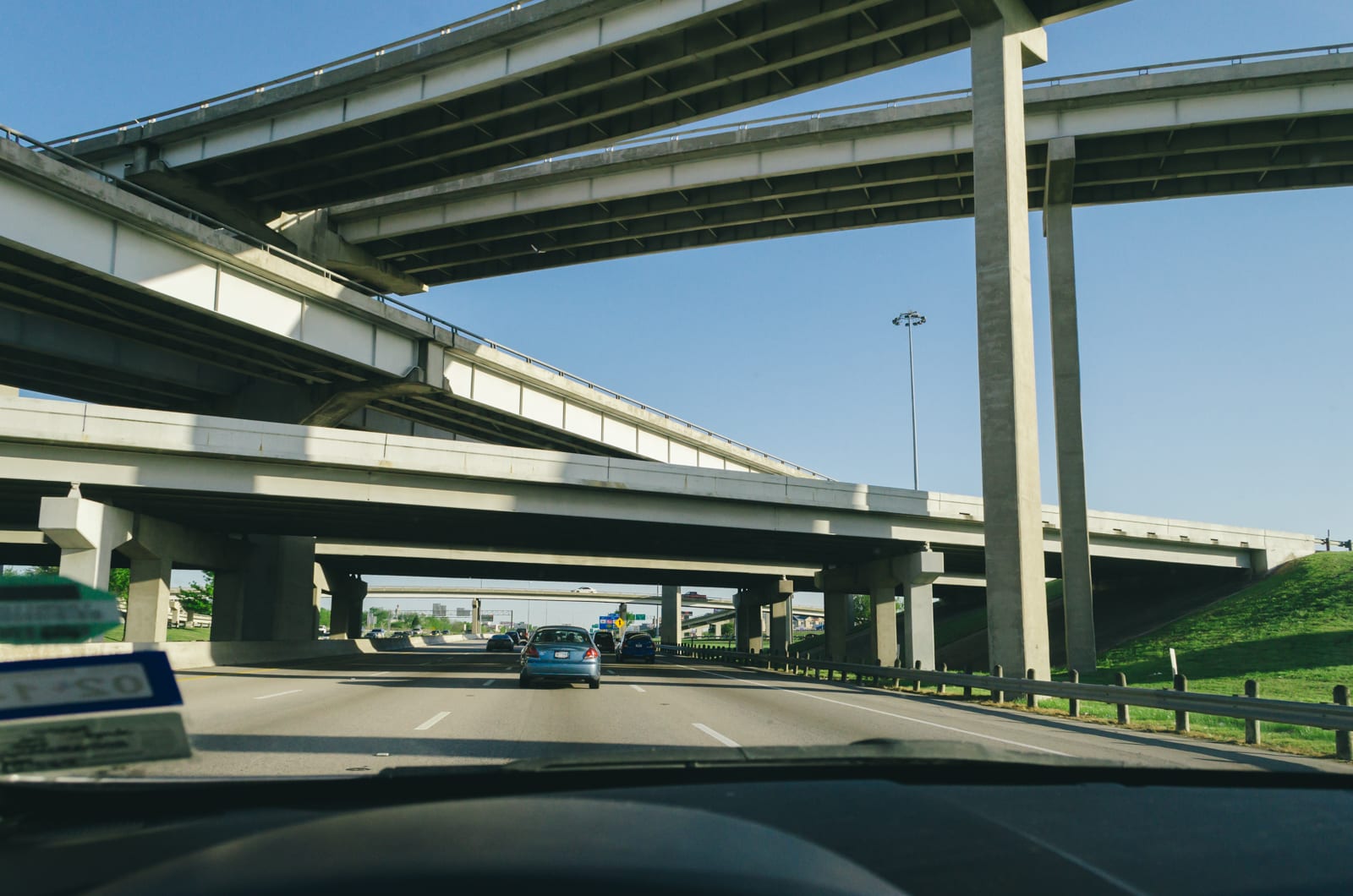 Overlapping bridges on highway 75
