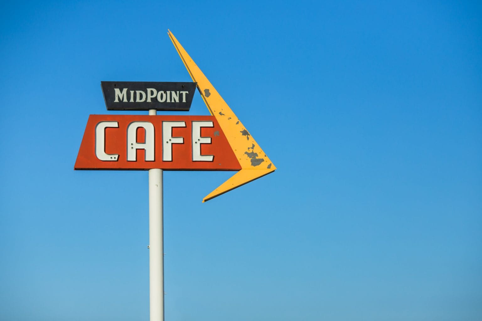 Route 66 Midpoint Is A Fading Relic Of A Bygone Era In Adrian, Texas