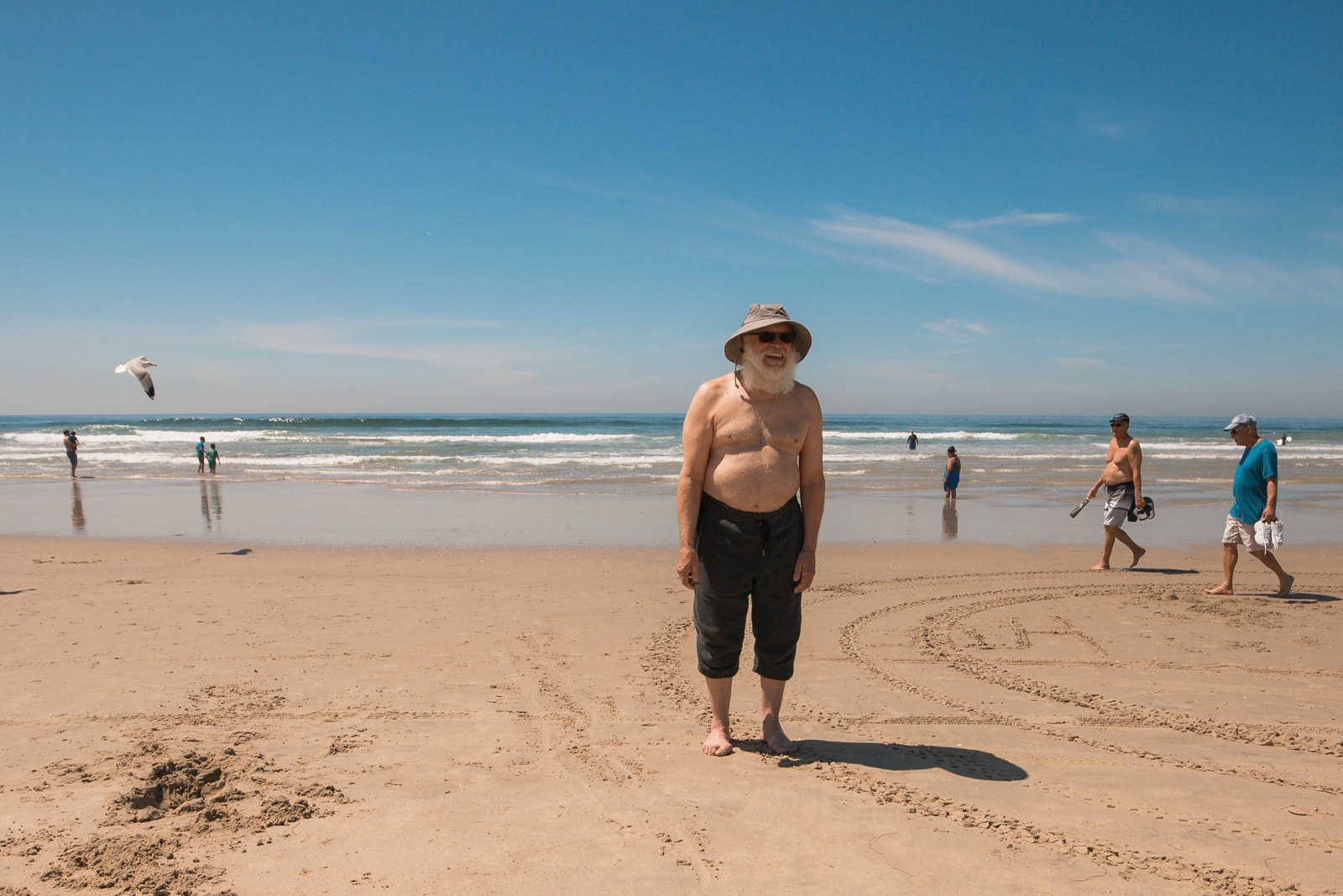 An older man at Ocean Beach