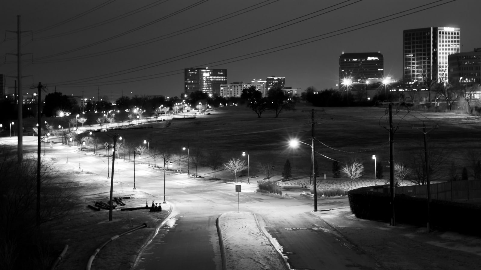 I Like The Night, From the Royal Lane bridge overlooking Manderville Lane in Dallas, Texas 