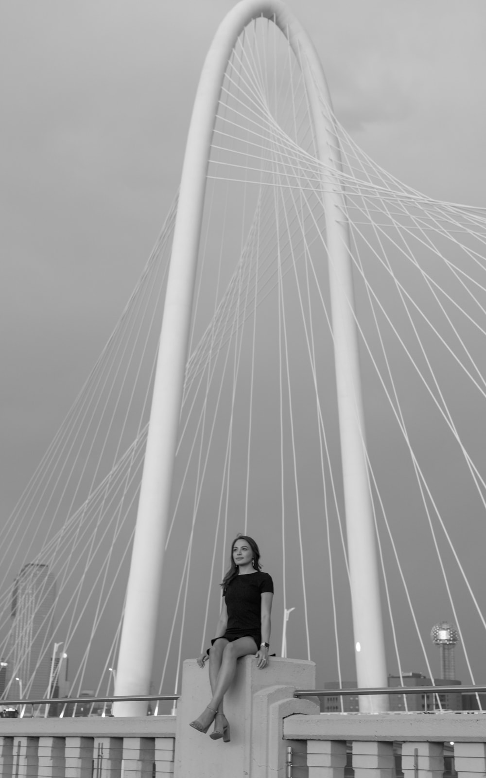 Julie Garza at the Margaret Hunt Hill Bridge