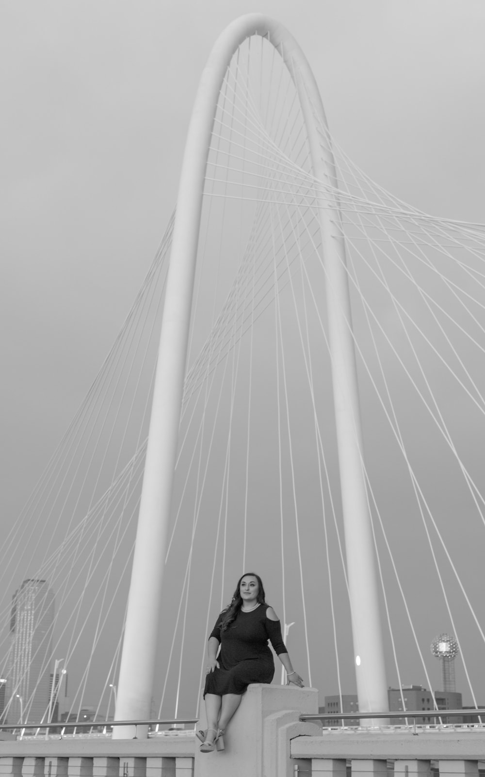 Amber Garza at the Margaret Hunt Hill Bridge
