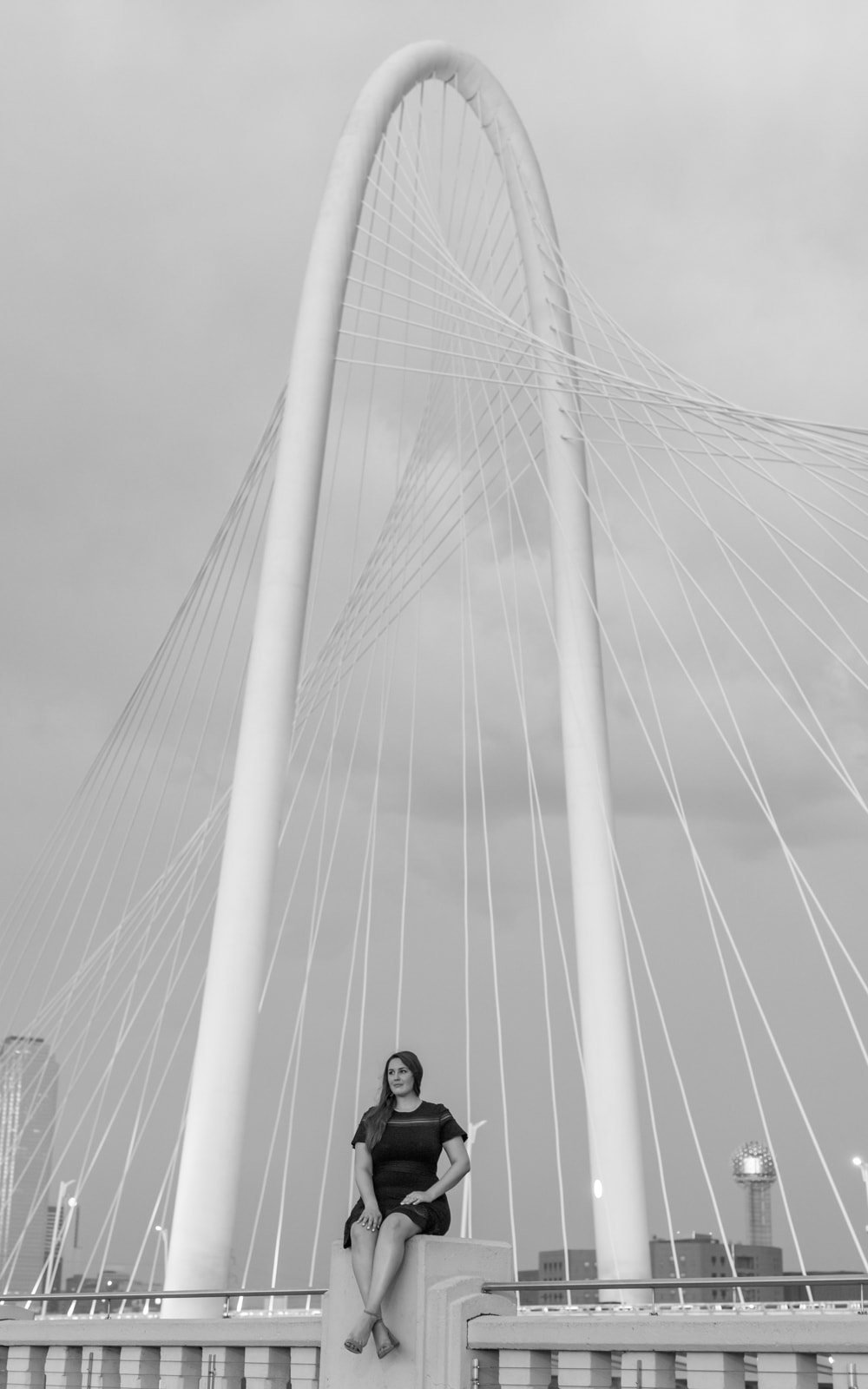 Andrea Rader at the Margaret Hunt Hill Bridge