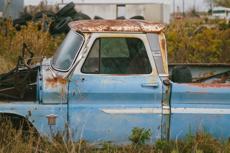 Urban Exploring An Abandoned Junkyard Of Rusty Cars in Terrell, Texas
