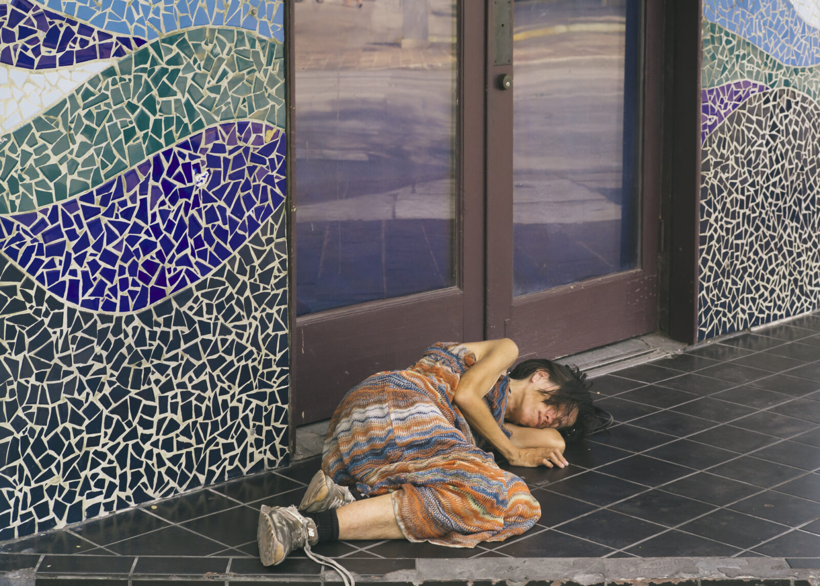 A homeless woman in Austin, Texas