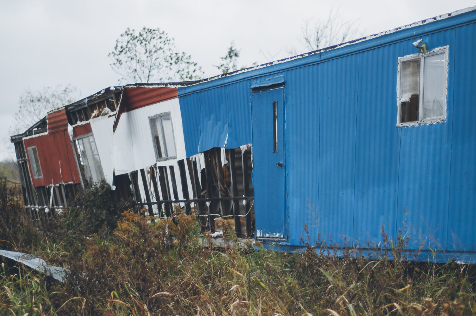 Urban exploration of an abandoned junkyard and mobile home