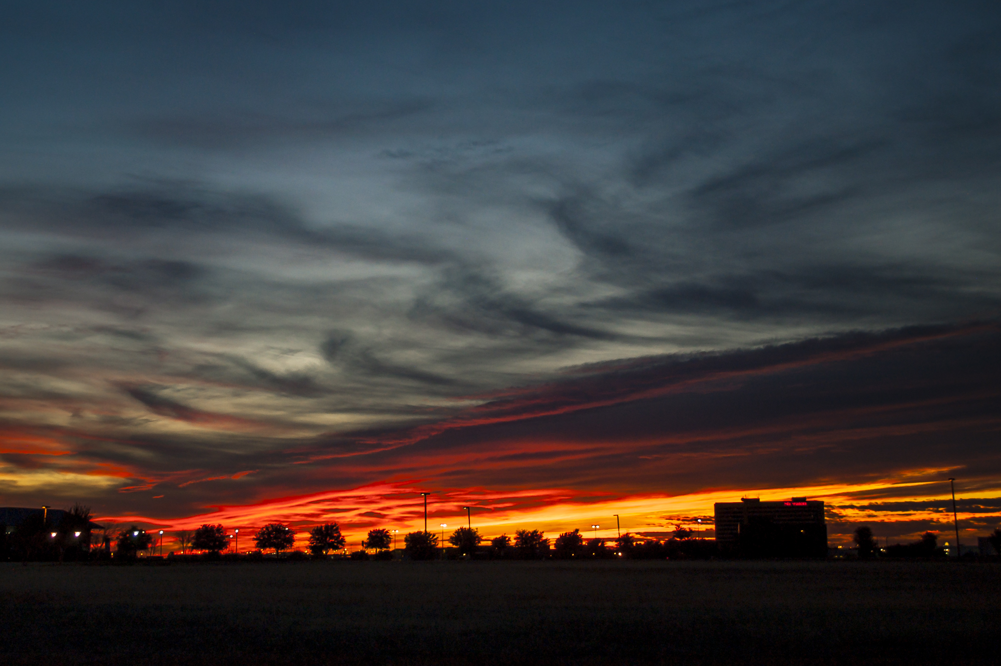 The last sunset of 2010 in Dallas, Texas